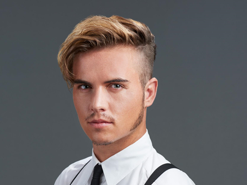 Medium Side-swept Men's Hairstyle