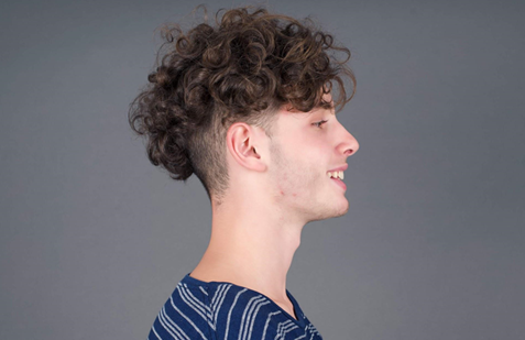 Long Curly Hair Fade