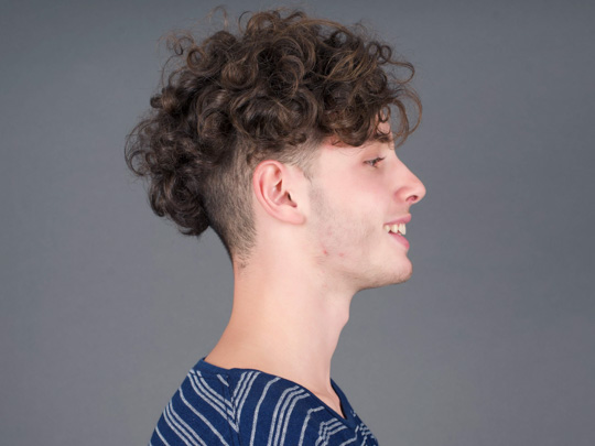 Messy Textured Pompadour & Low Fade